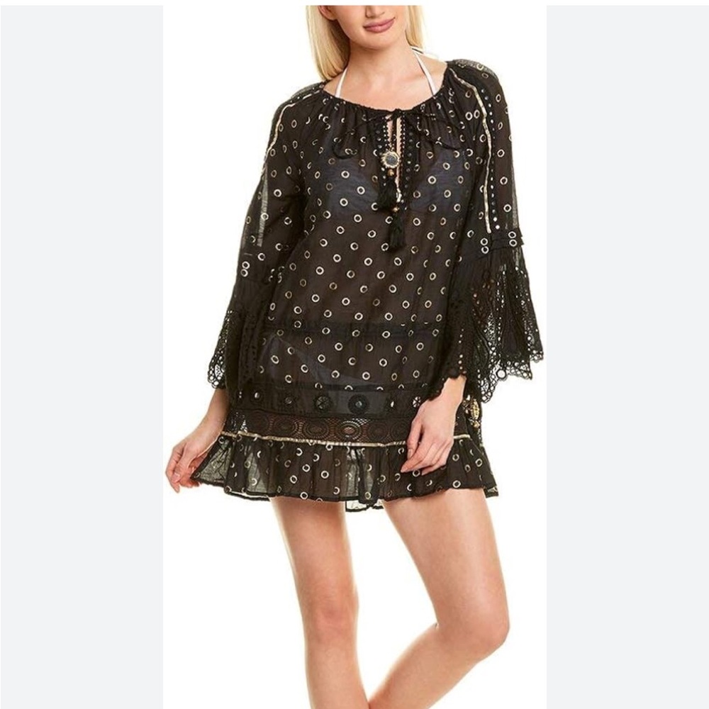 Ramy Brook Black and Gold Dress